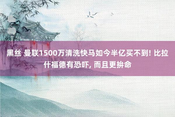 黑丝 曼联1500万清洗快马如今半亿买不到! 比拉什福德有恐吓， 而且更拚命