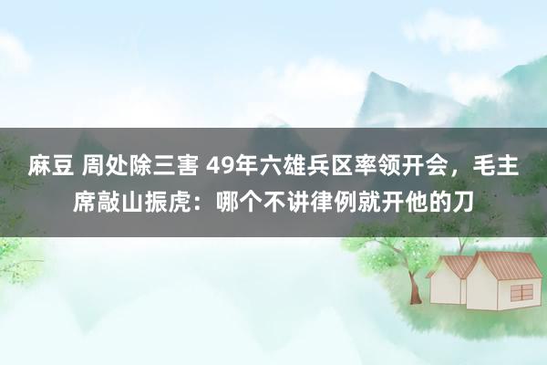 麻豆 周处除三害 49年六雄兵区率领开会，毛主席敲山振虎：哪个不讲律例就开他的刀