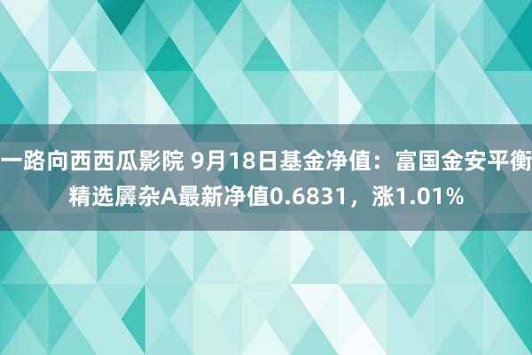 一路向西西瓜影院 9月18日基金净值：富国金安平衡精选羼杂A最新净值0.6831，涨1.01%