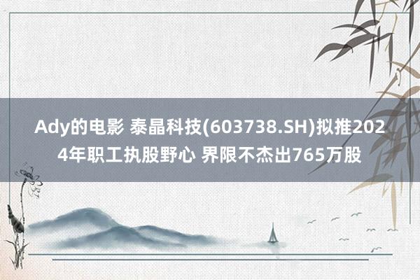 Ady的电影 泰晶科技(603738.SH)拟推2024年职工执股野心 界限不杰出765万股