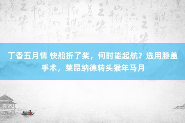 丁香五月情 快船折了桨，何时能起航？选用膝盖手术，莱昂纳德转头猴年马月