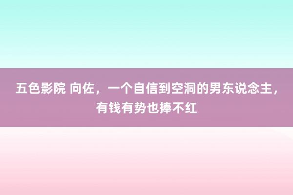 五色影院 向佐，一个自信到空洞的男东说念主，有钱有势也捧不红