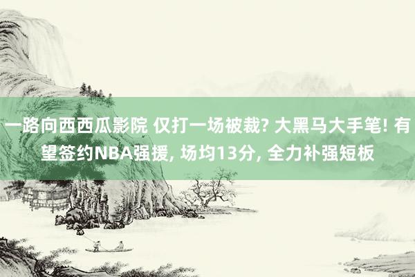 一路向西西瓜影院 仅打一场被裁? 大黑马大手笔! 有望签约NBA强援， 场均13分， 全力补强短板