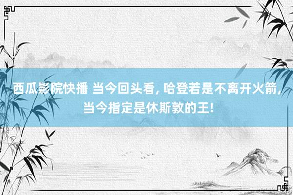 西瓜影院快播 当今回头看, 哈登若是不离开火箭, 当今指定是休斯敦的王!