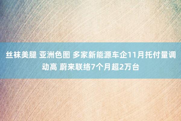 丝袜美腿 亚洲色图 多家新能源车企11月托付量调动高 蔚来联络7个月超2万台