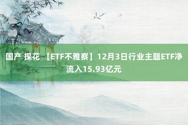 国产 探花 【ETF不雅察】12月3日行业主题ETF净流入15.93亿元