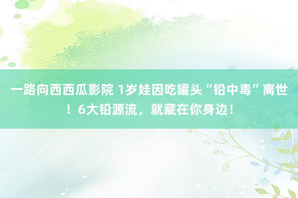 一路向西西瓜影院 1岁娃因吃罐头“铅中毒”离世！6大铅源流，就藏在你身边！