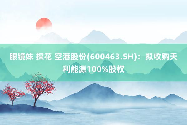 眼镜妹 探花 空港股份(600463.SH)：拟收购天利能源100%股权