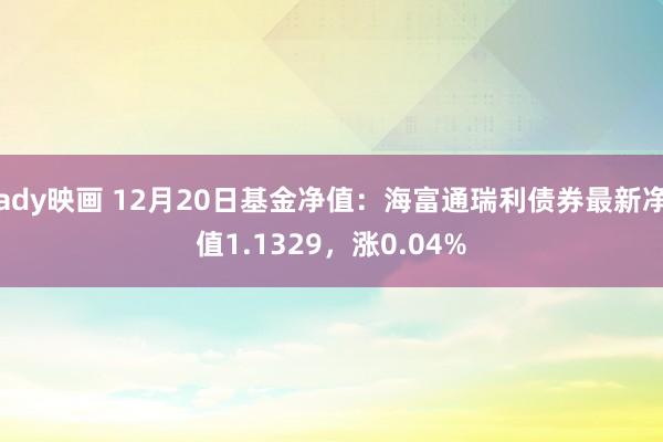 ady映画 12月20日基金净值：海富通瑞利债券最新净值1.1329，涨0.04%