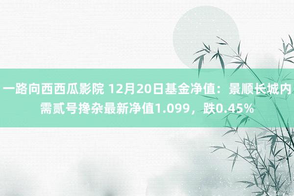 一路向西西瓜影院 12月20日基金净值：景顺长城内需贰号搀杂最新净值1.099，跌0.45%