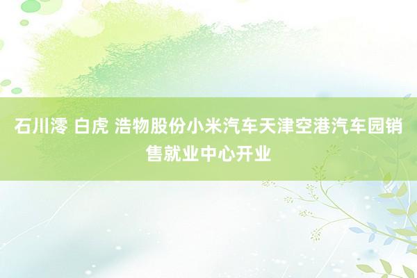 石川澪 白虎 浩物股份小米汽车天津空港汽车园销售就业中心开业