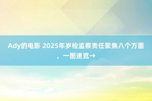 Ady的电影 2025年岁检监察责任聚焦八个方面，一图速览→